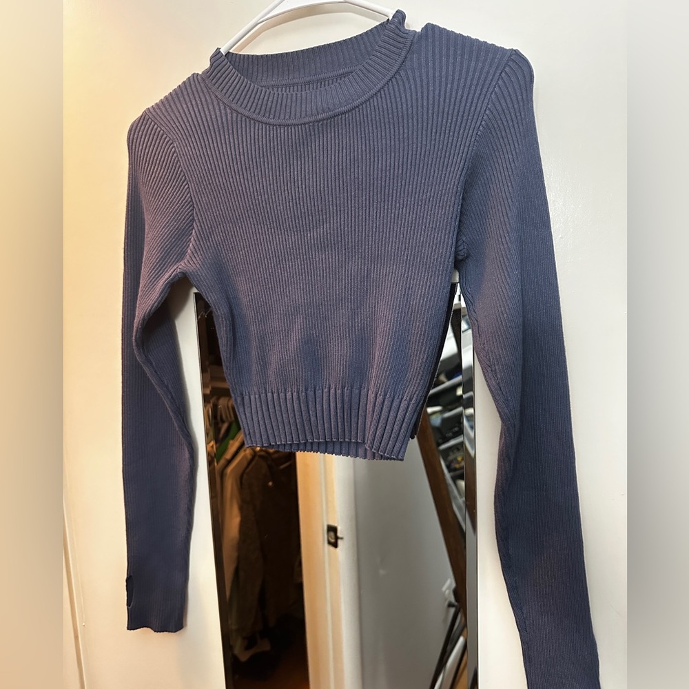 SOLD Amazon Blue Ribbed Skirt Set - Picture 3 of 6
